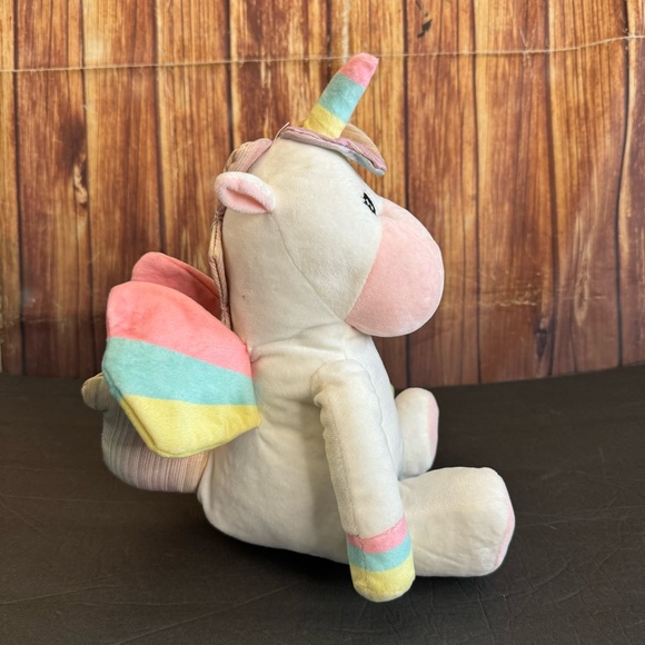 Unicorn Plush Animal Stuffed White 10 inch - Picture 2 of 6